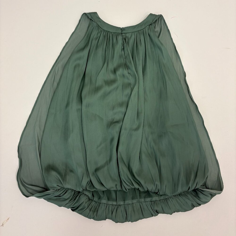 Current Air Green Silky Sleeveless Blouse